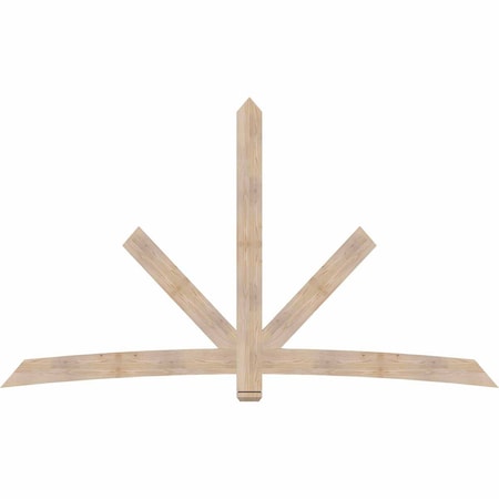 Ekena Millwork Alberta Smooth Timber Gable Bracket, Douglas Fir, 108"W x 63"H x 1 1/2"D x 5 1/2"F, 14/12 Pitch GBW108X63X0206ALB00SDF